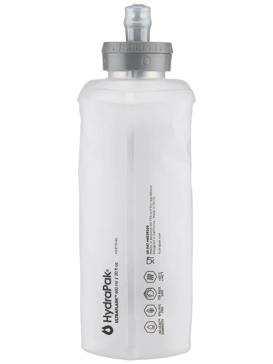 White soft bottle with gray cap on a white background