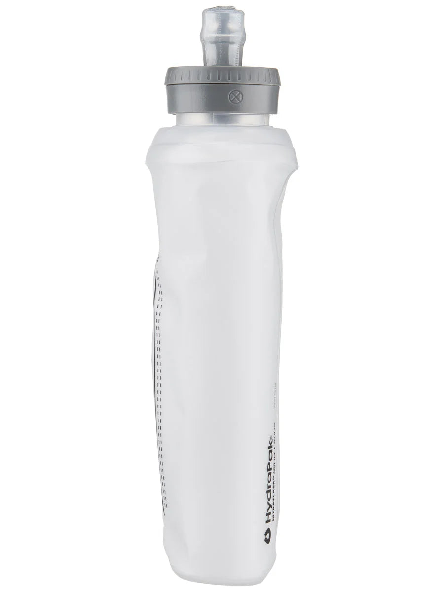 White water bottle with gray cap on a white background