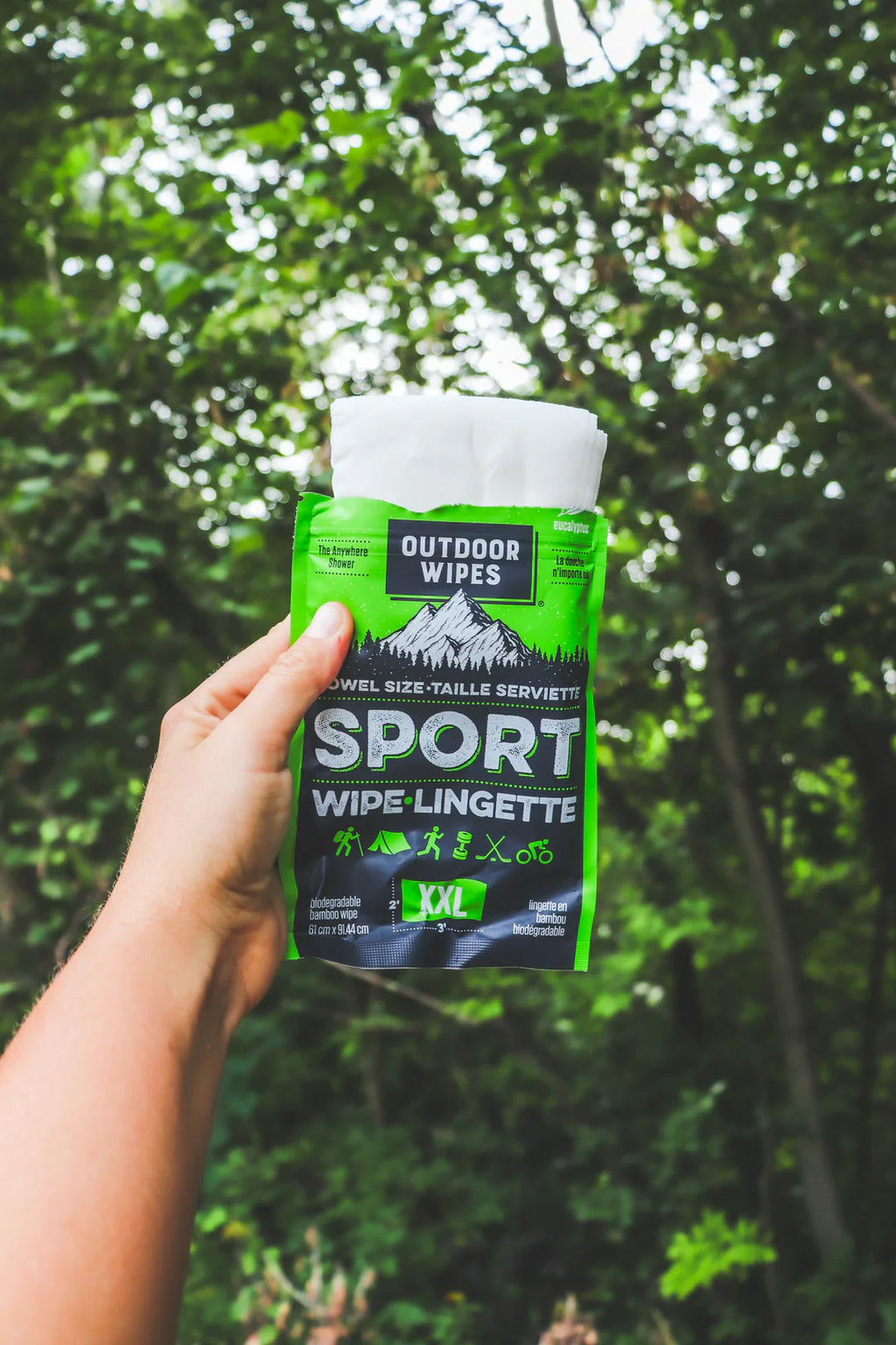 Outdoor Wipes, Eucalyptus XXL