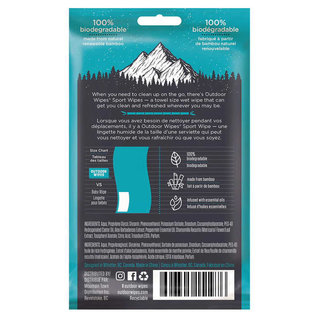 Outdoor Wipes, Eucalyptus XXL
