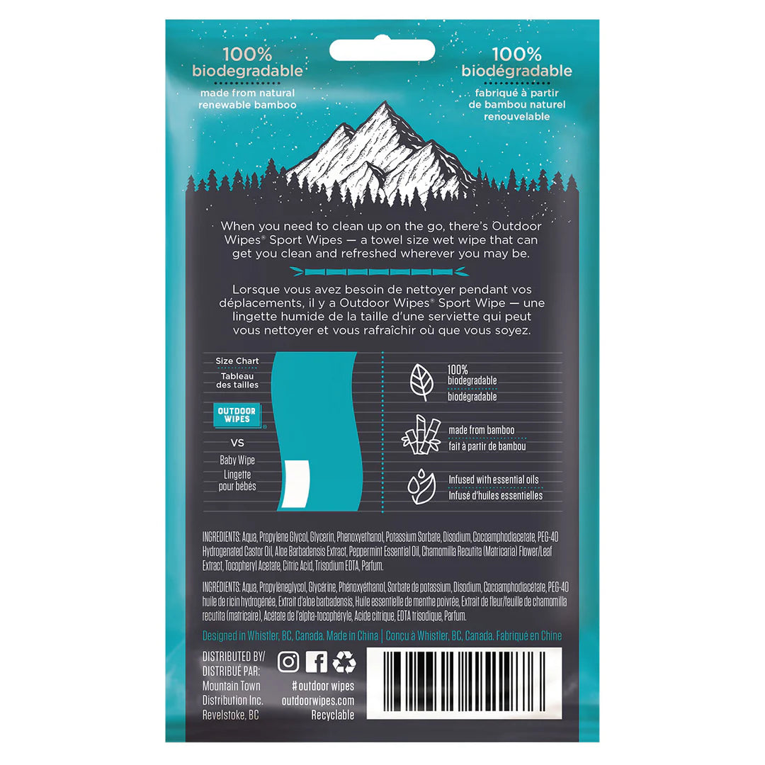 Outdoor Wipes, Eucalyptus XXL
